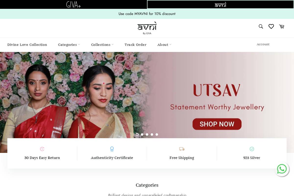 avni.co homepage screenshot