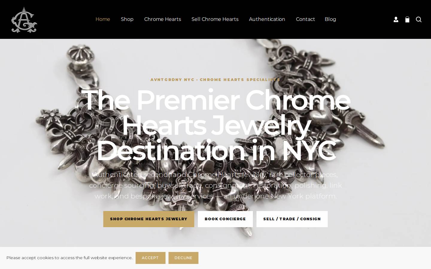 avntgrdny.com homepage screenshot