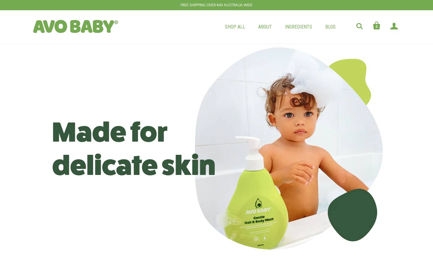 avobaby.com.au homepage screenshot