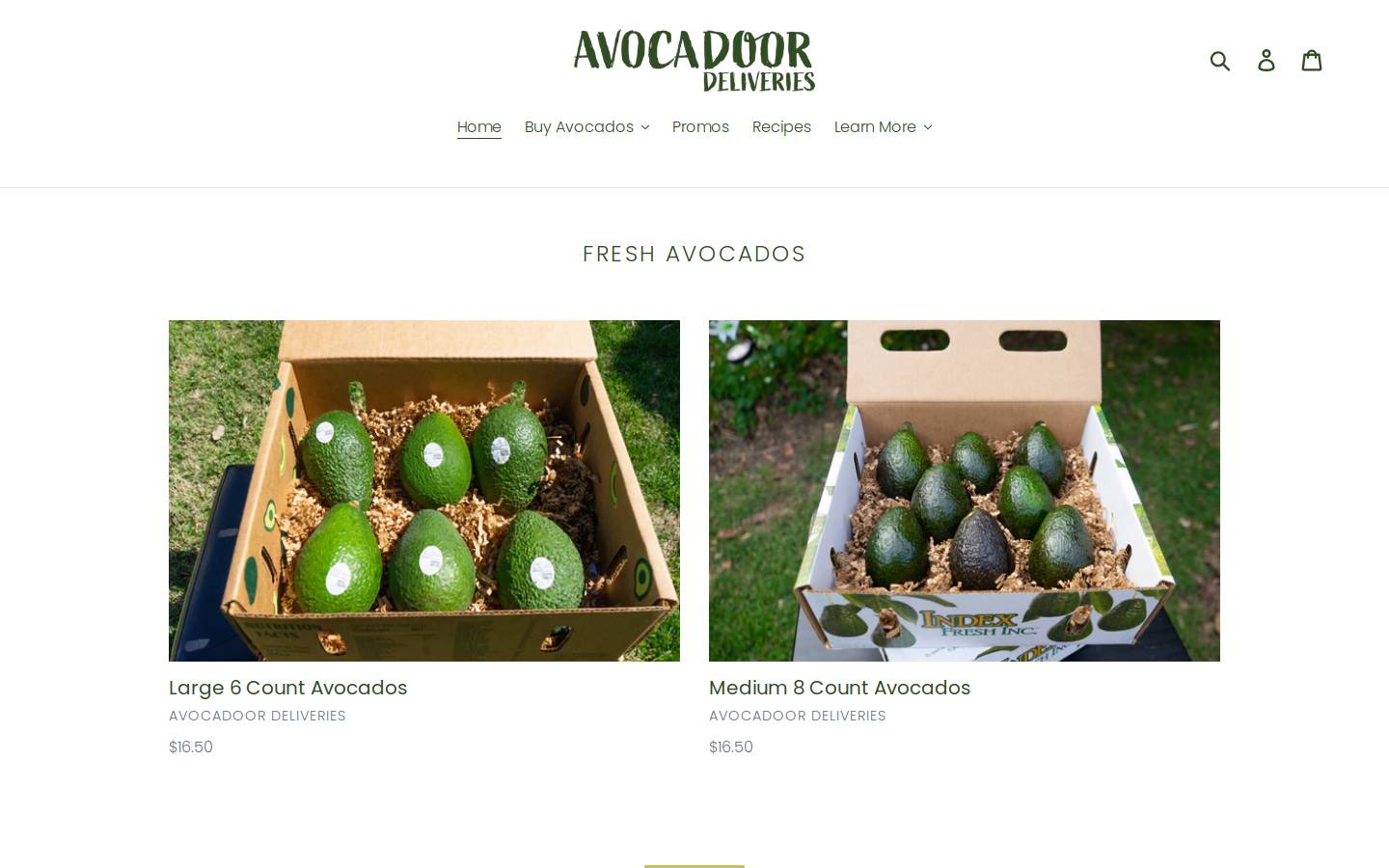 avocadoor.com homepage screenshot