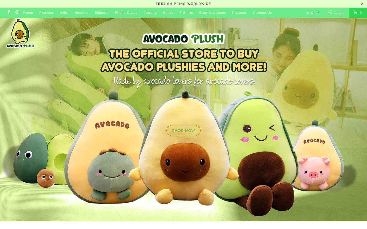 avocadoplush.com homepage screenshot