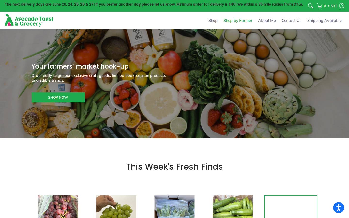 avocadotoastca.com homepage screenshot