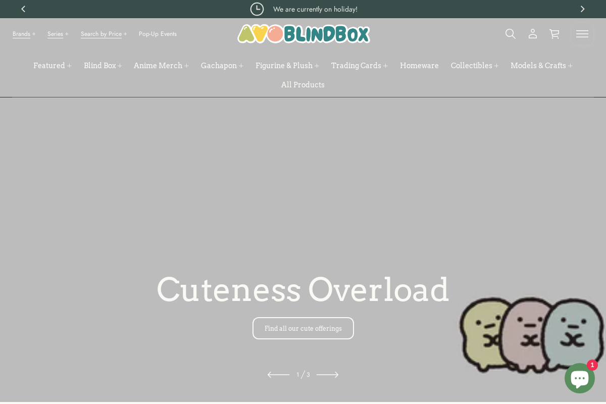 AVO Blind Box homepage screenshot