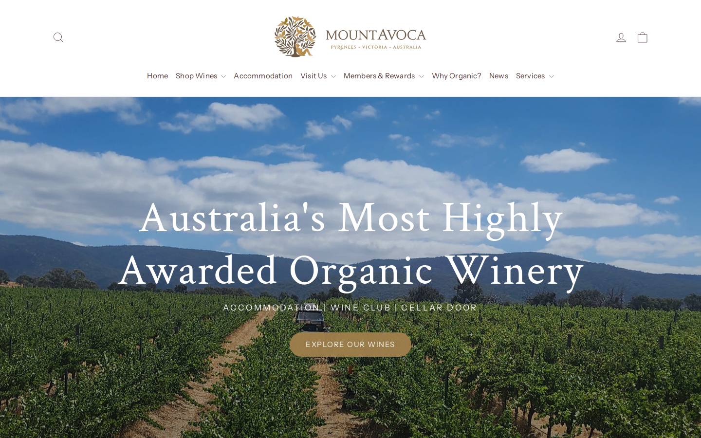 avocawines.com homepage screenshot