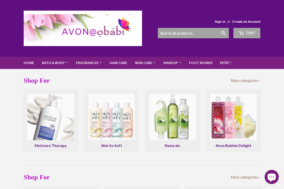 AVON@Obabi homepage screenshot
