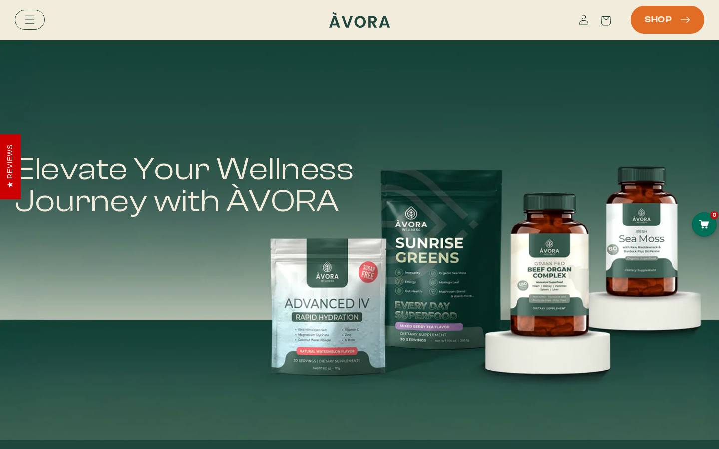 avora.co homepage screenshot