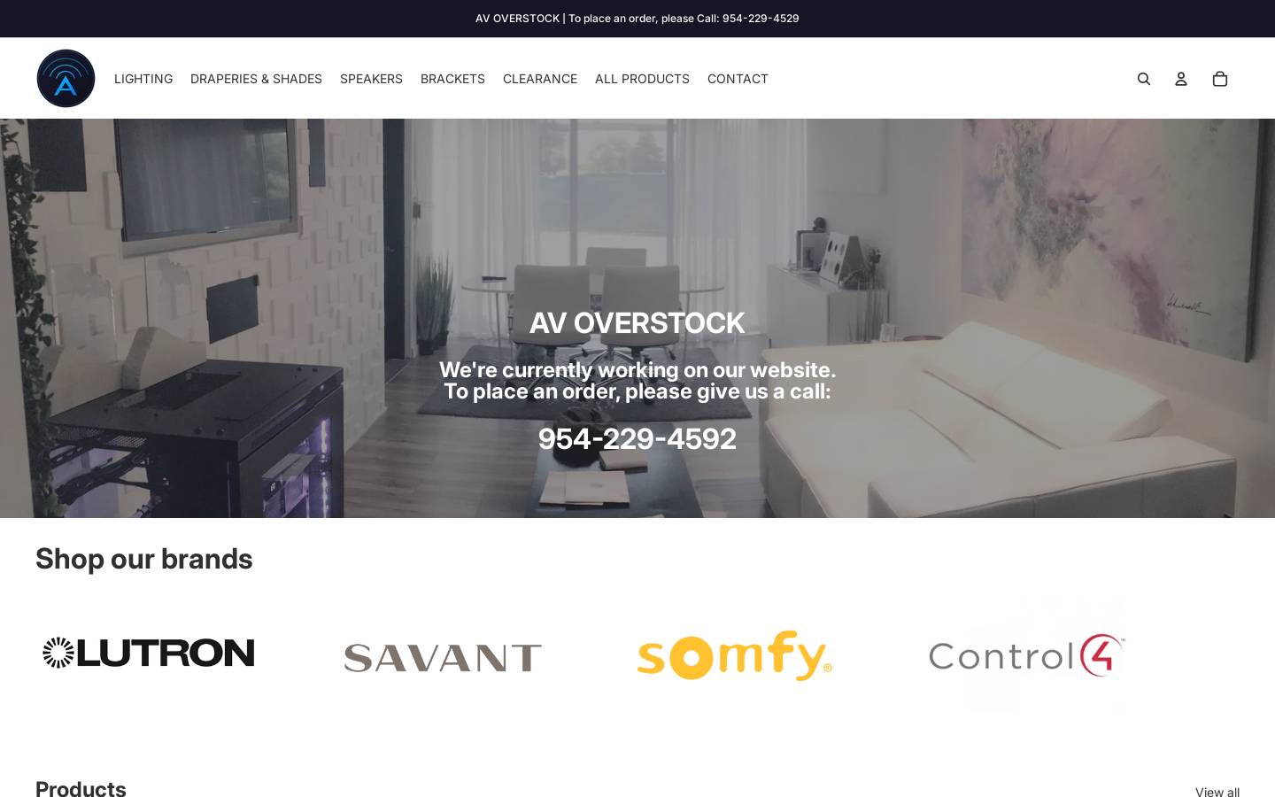 avoverstock.com homepage screenshot
