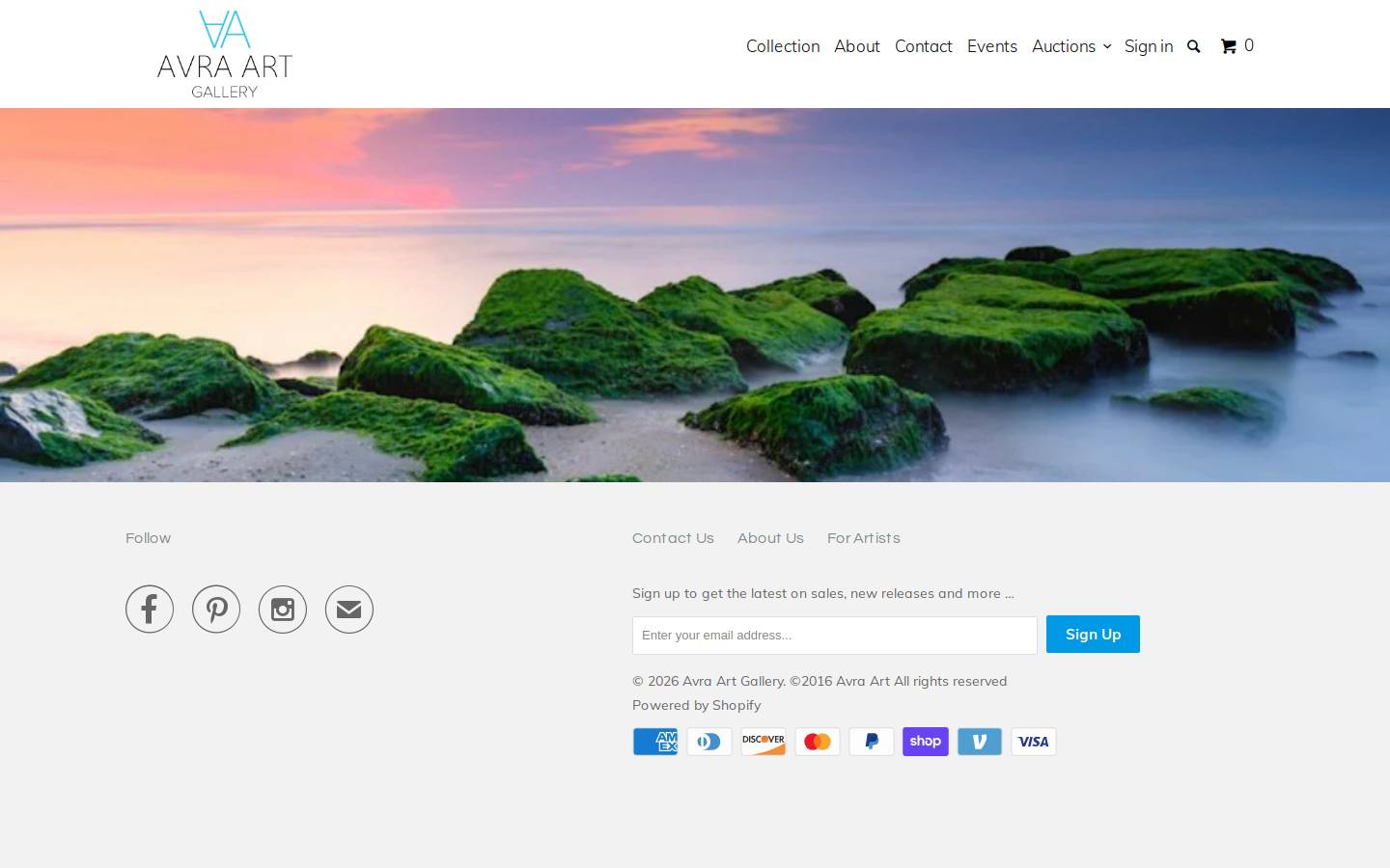 avraart.com homepage screenshot