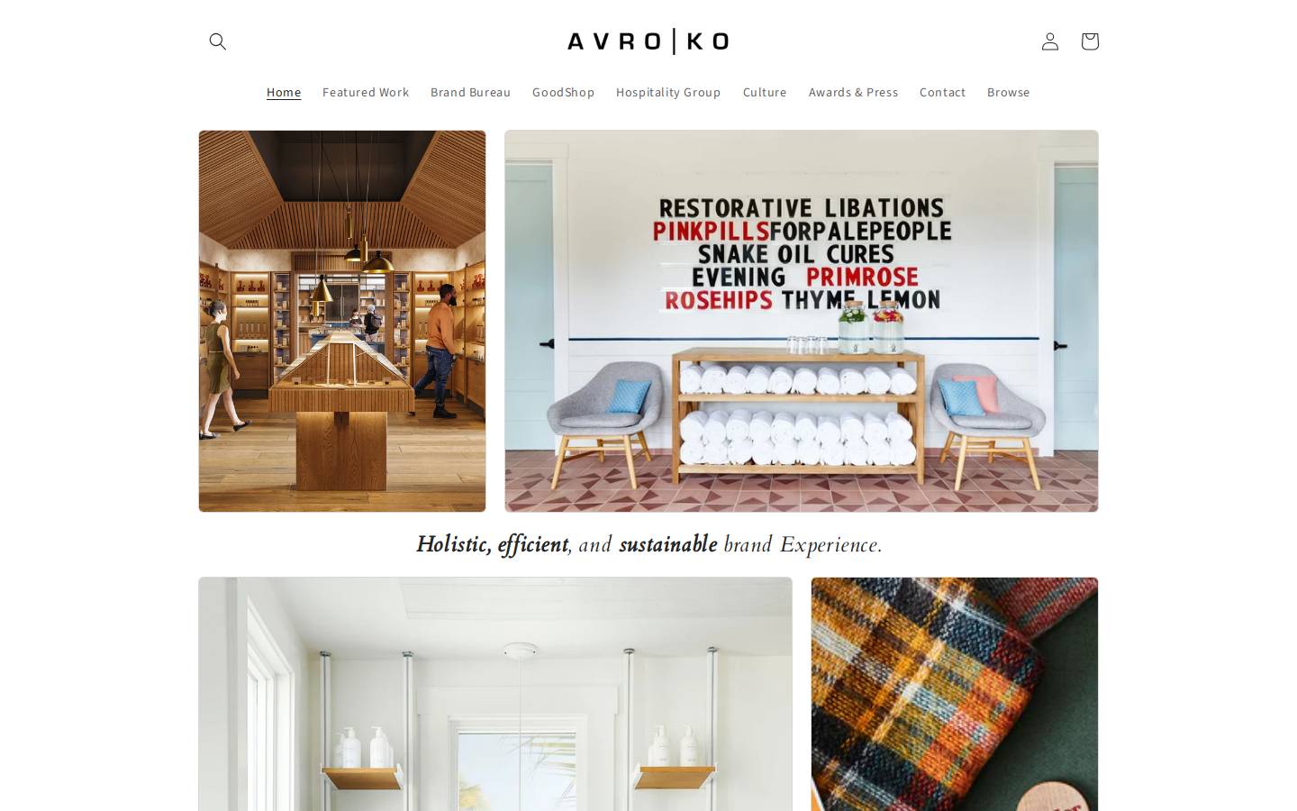 avrokoamenities.com homepage screenshot