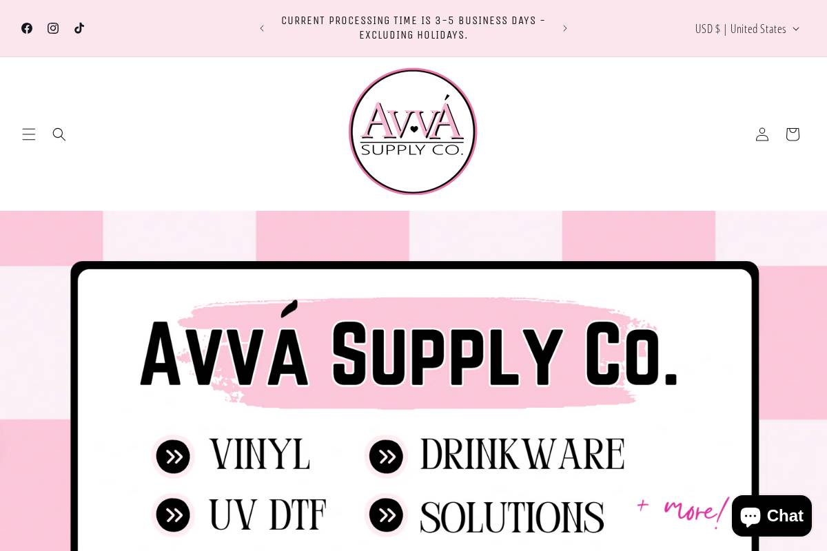 avva-boutique.com homepage screenshot