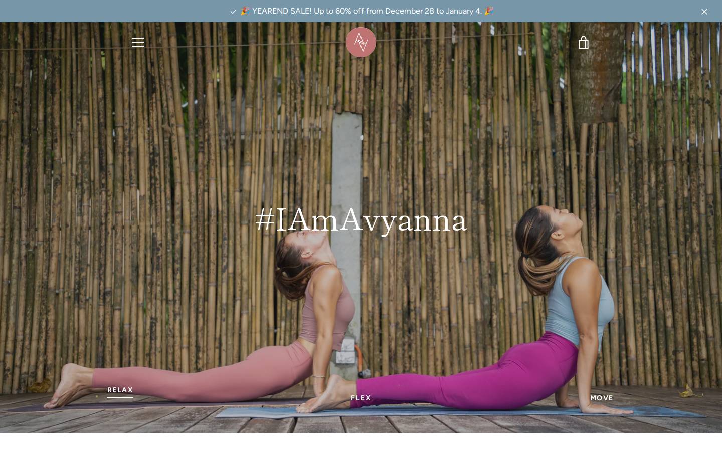 avyannaathleisure.com homepage screenshot