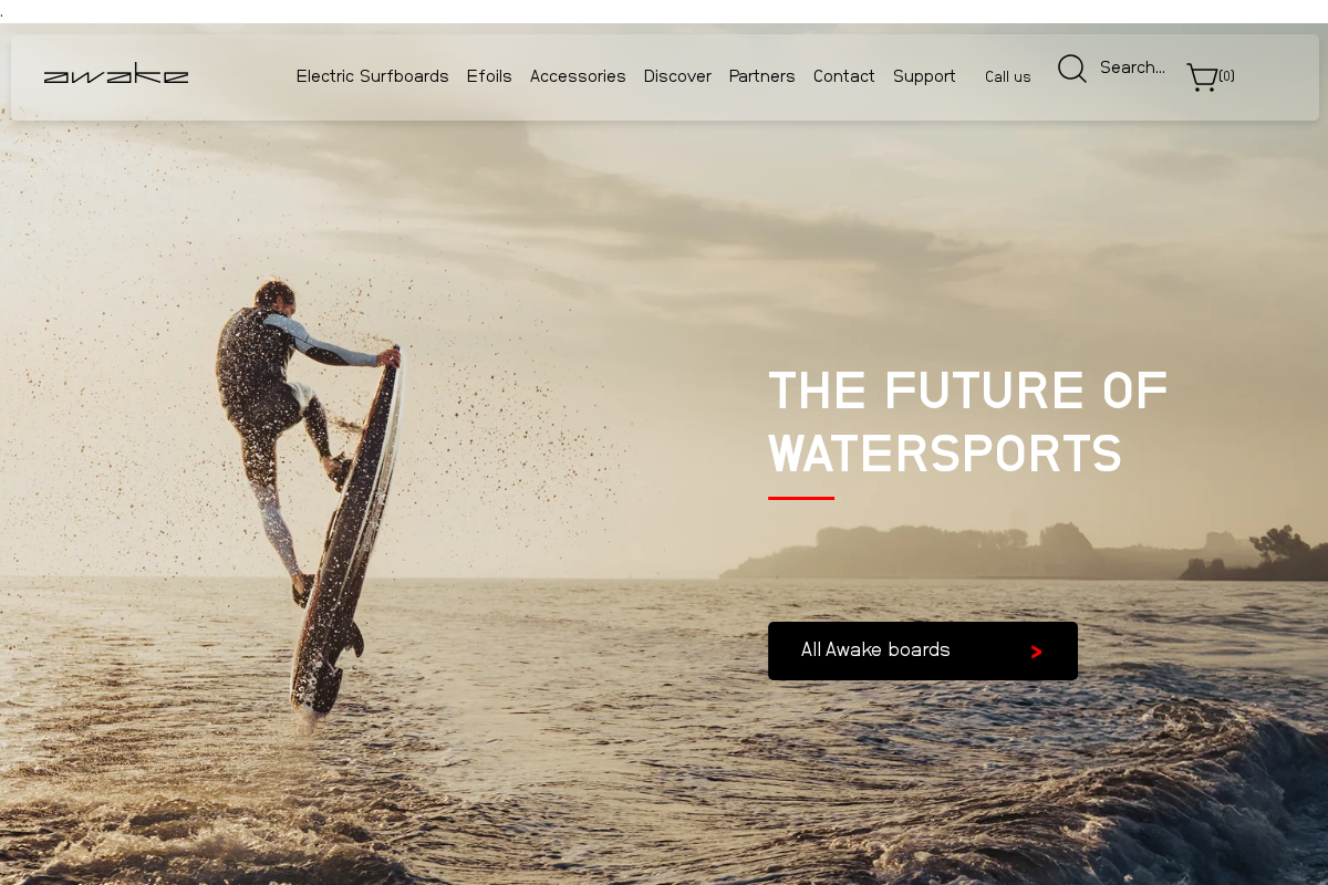 Awake Boards homepage screenshot