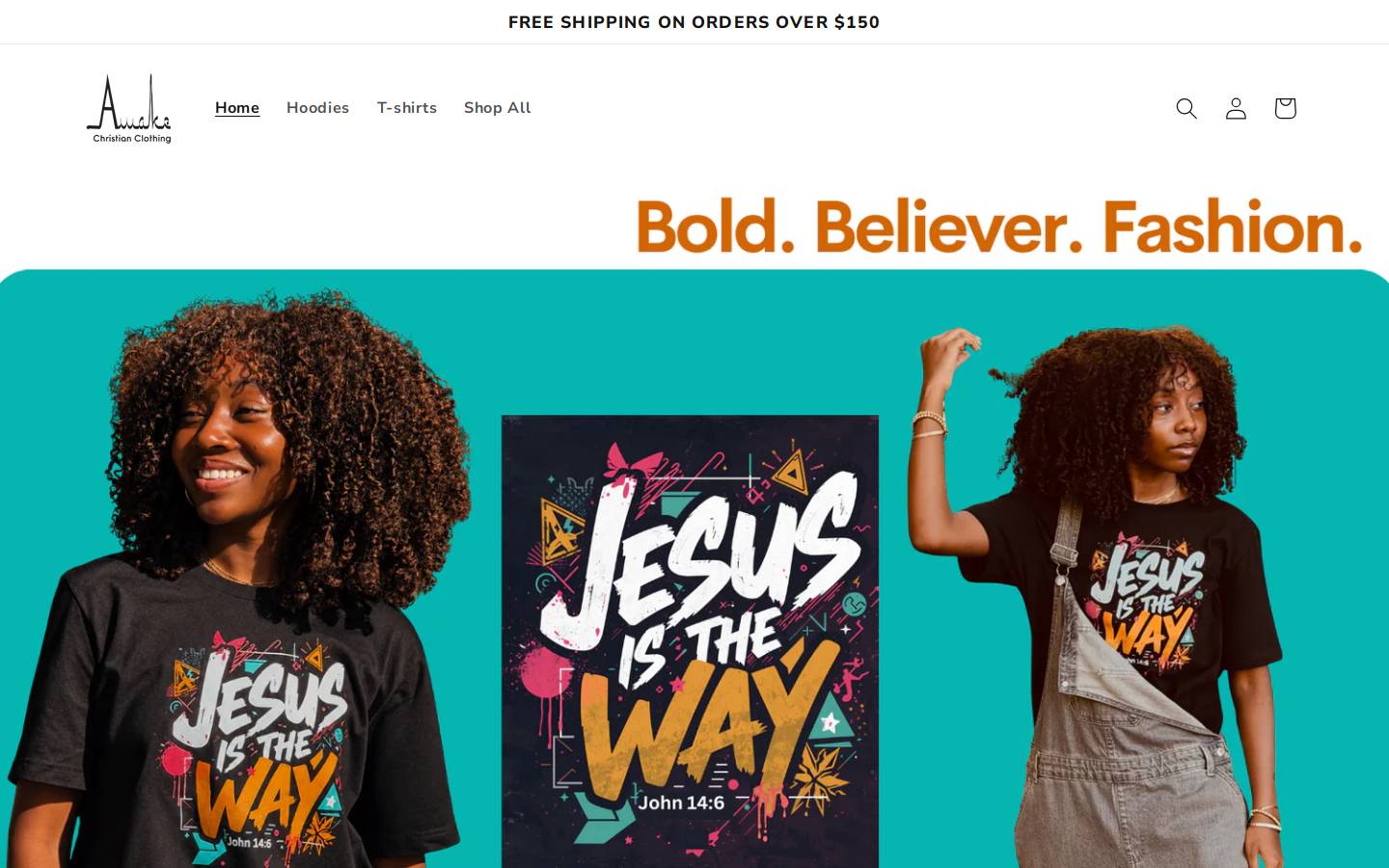 awakechristianclothing.com homepage screenshot