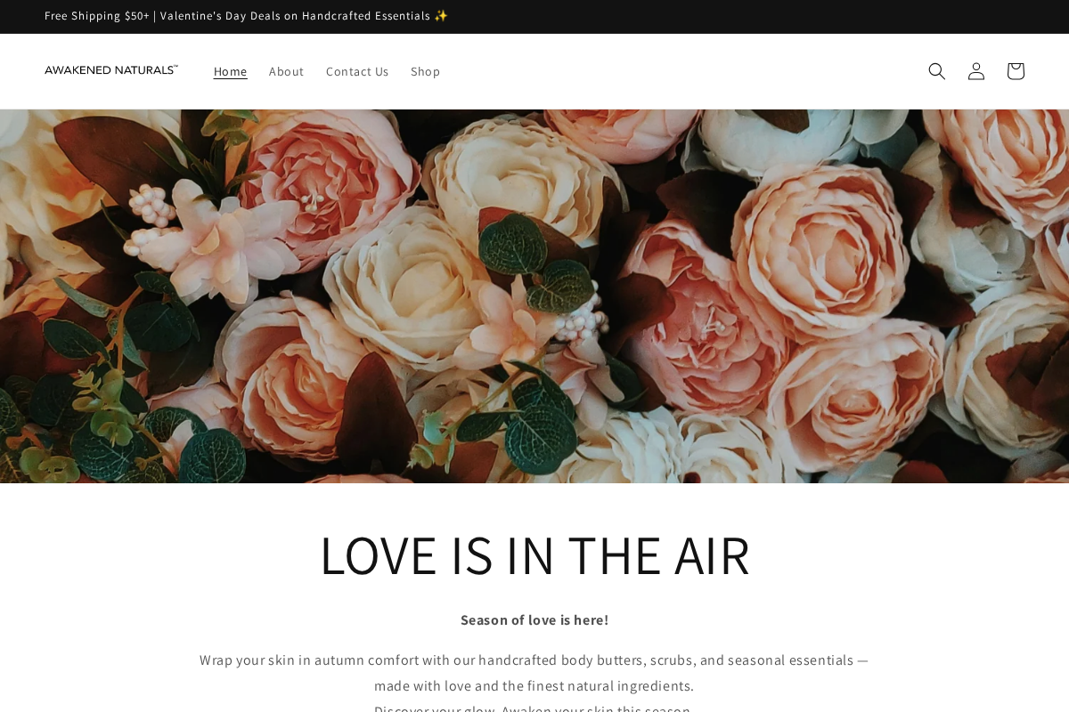 awakenednaturals.com homepage screenshot