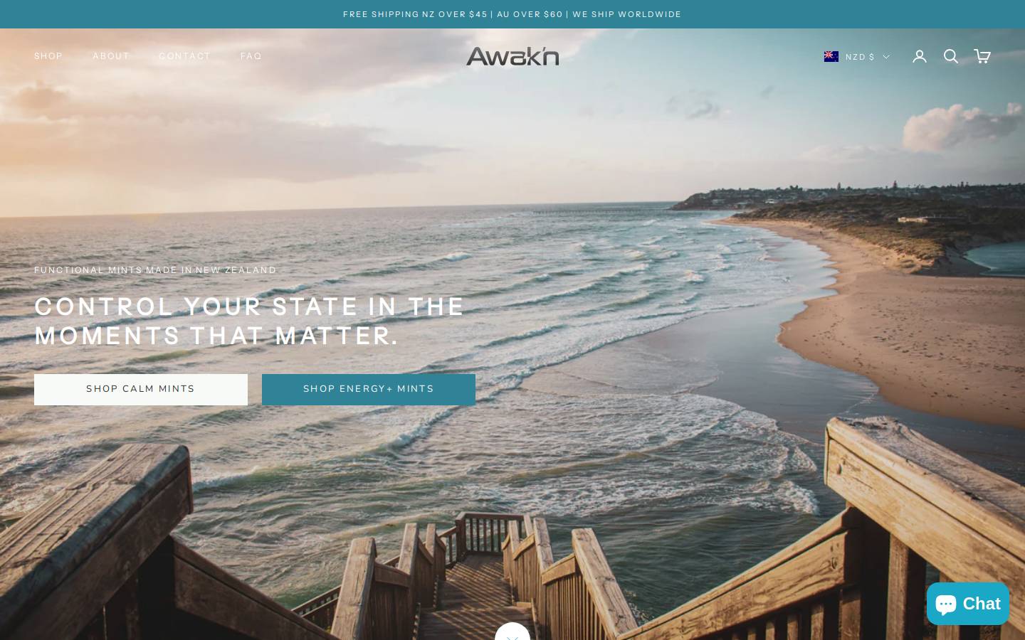 awakncalm.com homepage screenshot