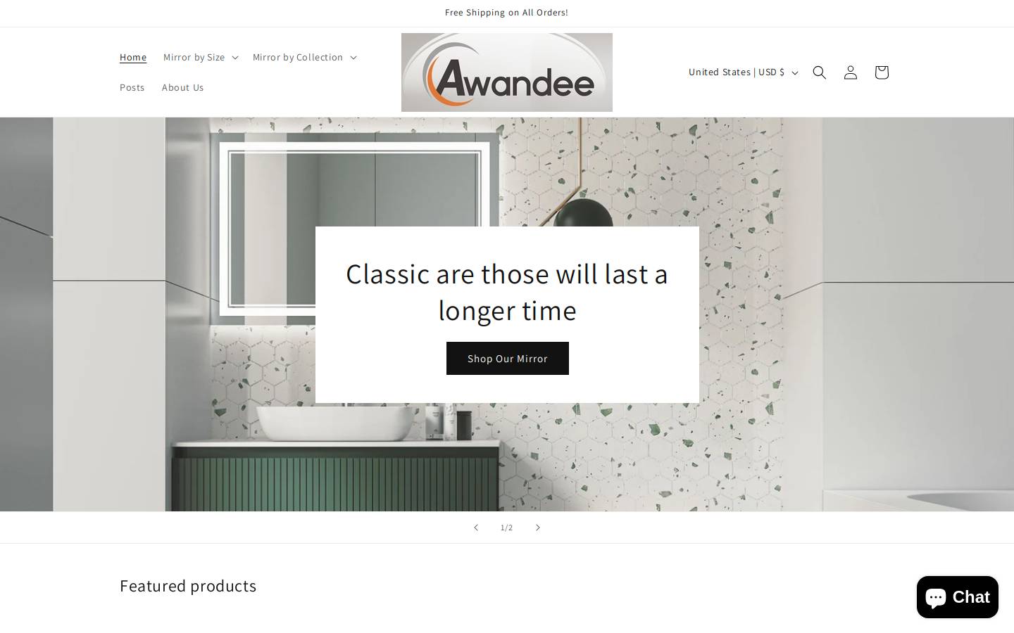 awandeehome.com homepage screenshot