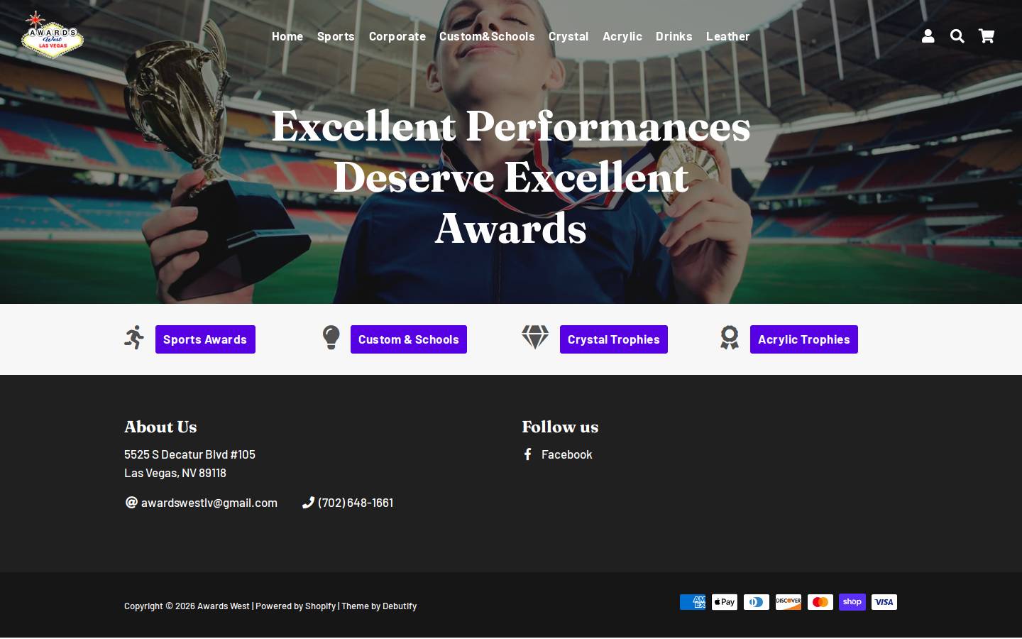 awardswestvegas.com homepage screenshot