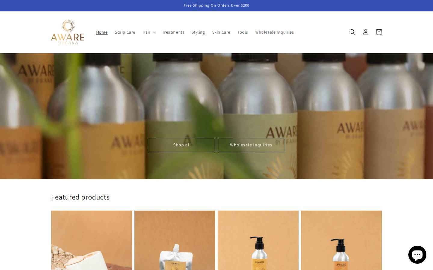 awarebyprana.com homepage screenshot
