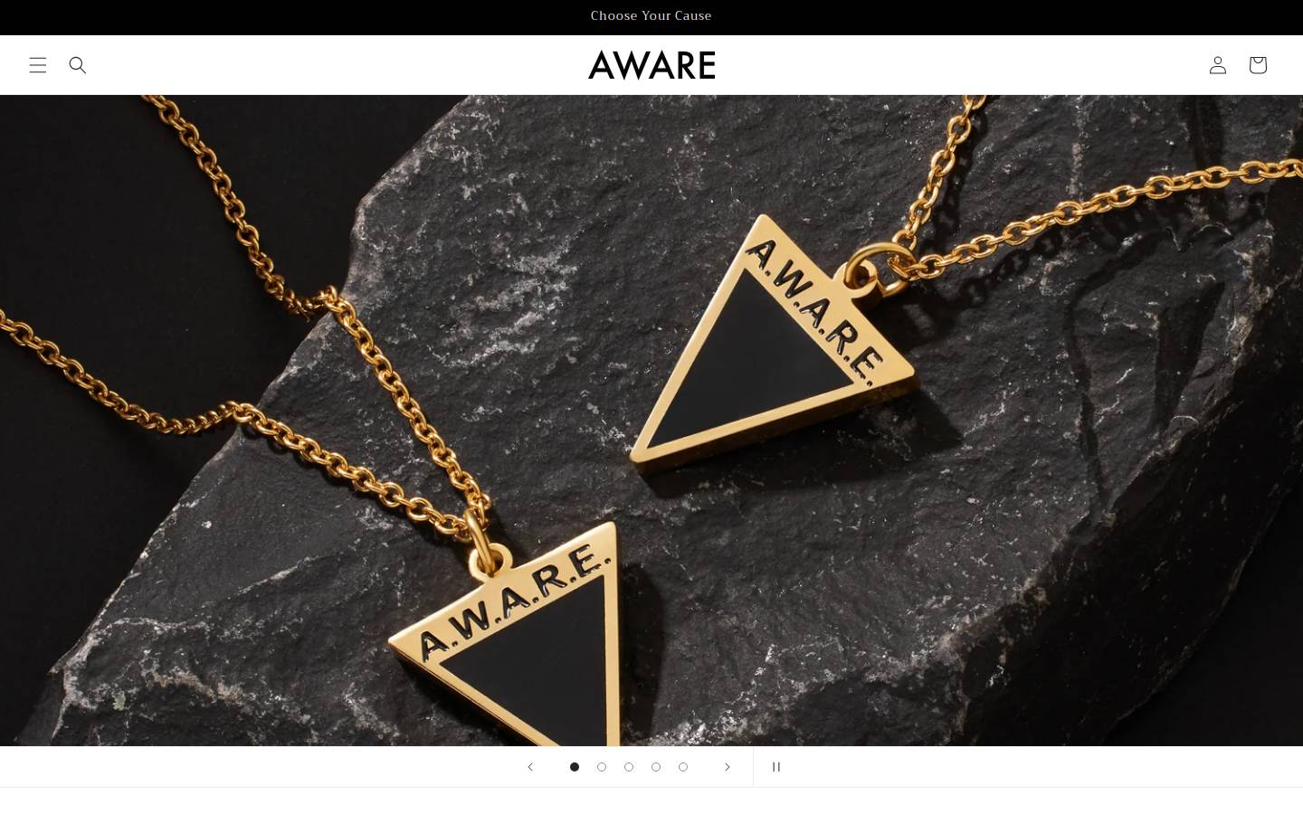 awarecauses.com homepage screenshot