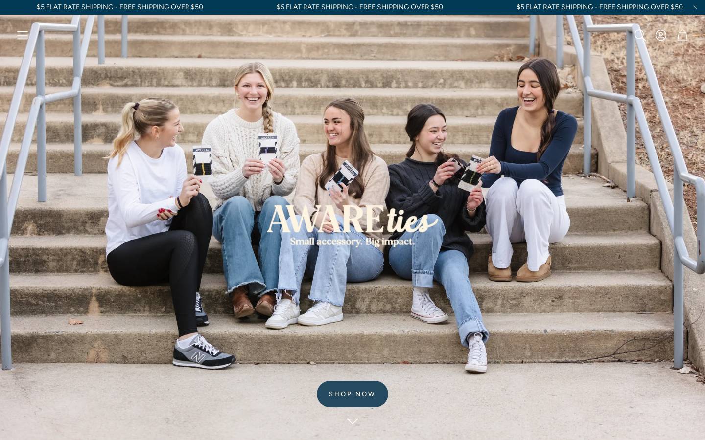 awareties.com homepage screenshot