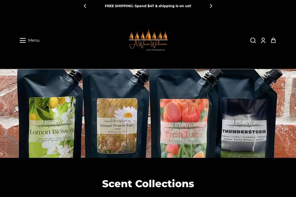 awarmwelcomehome.com homepage screenshot