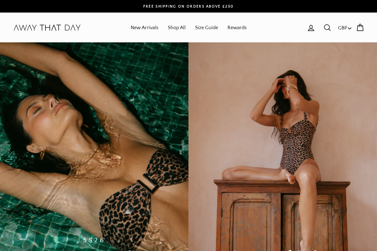 Awaythatday homepage screenshot