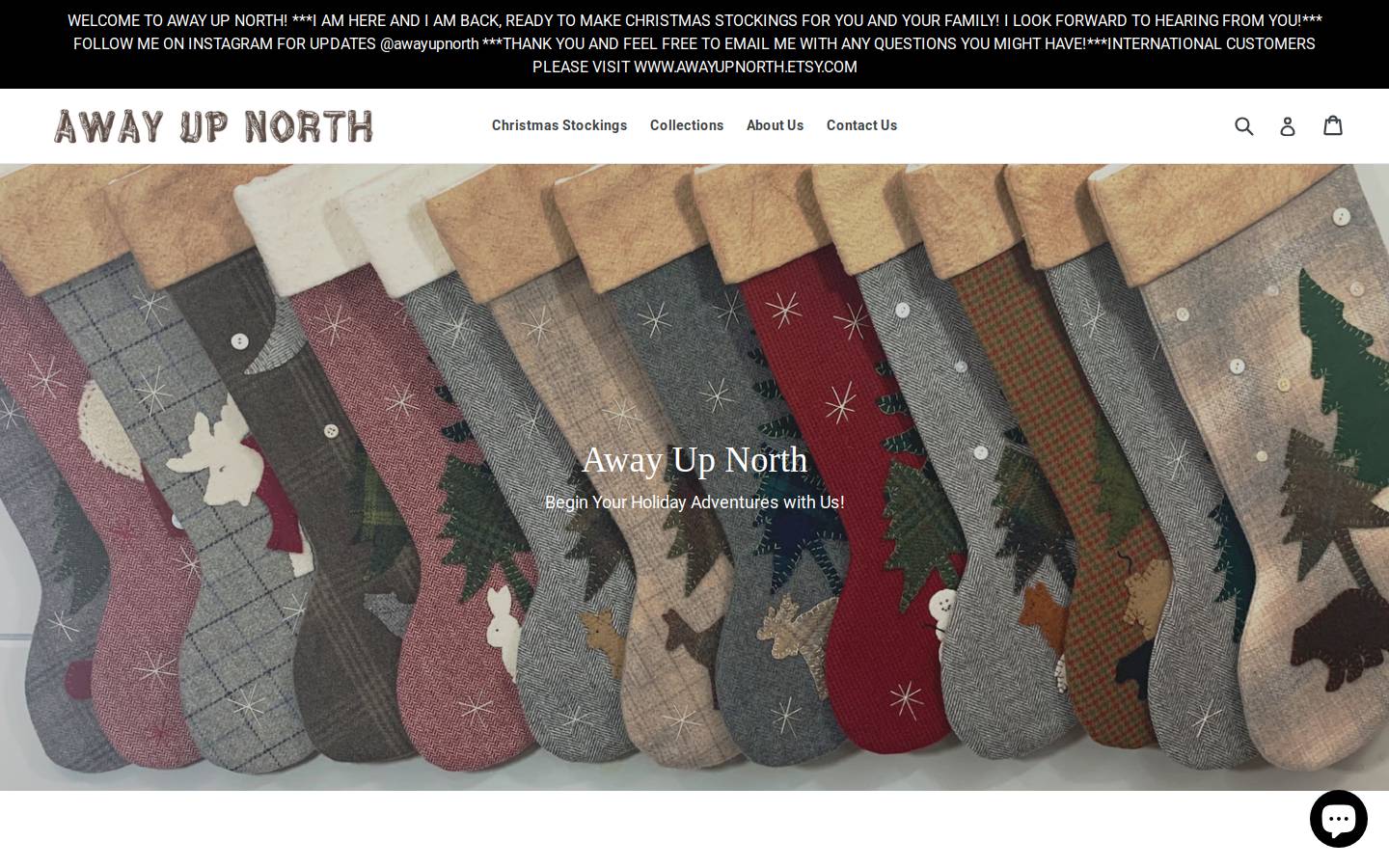 awayupnorth.com homepage screenshot