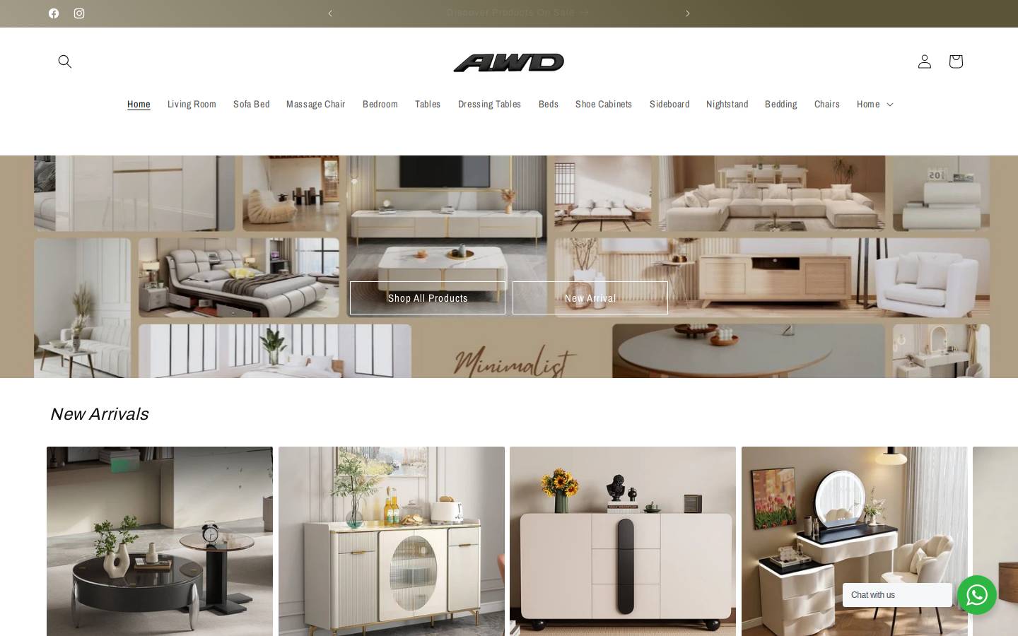 awdstoresuae.com homepage screenshot