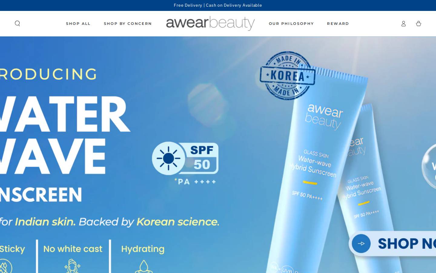 awearbeauty.com homepage screenshot