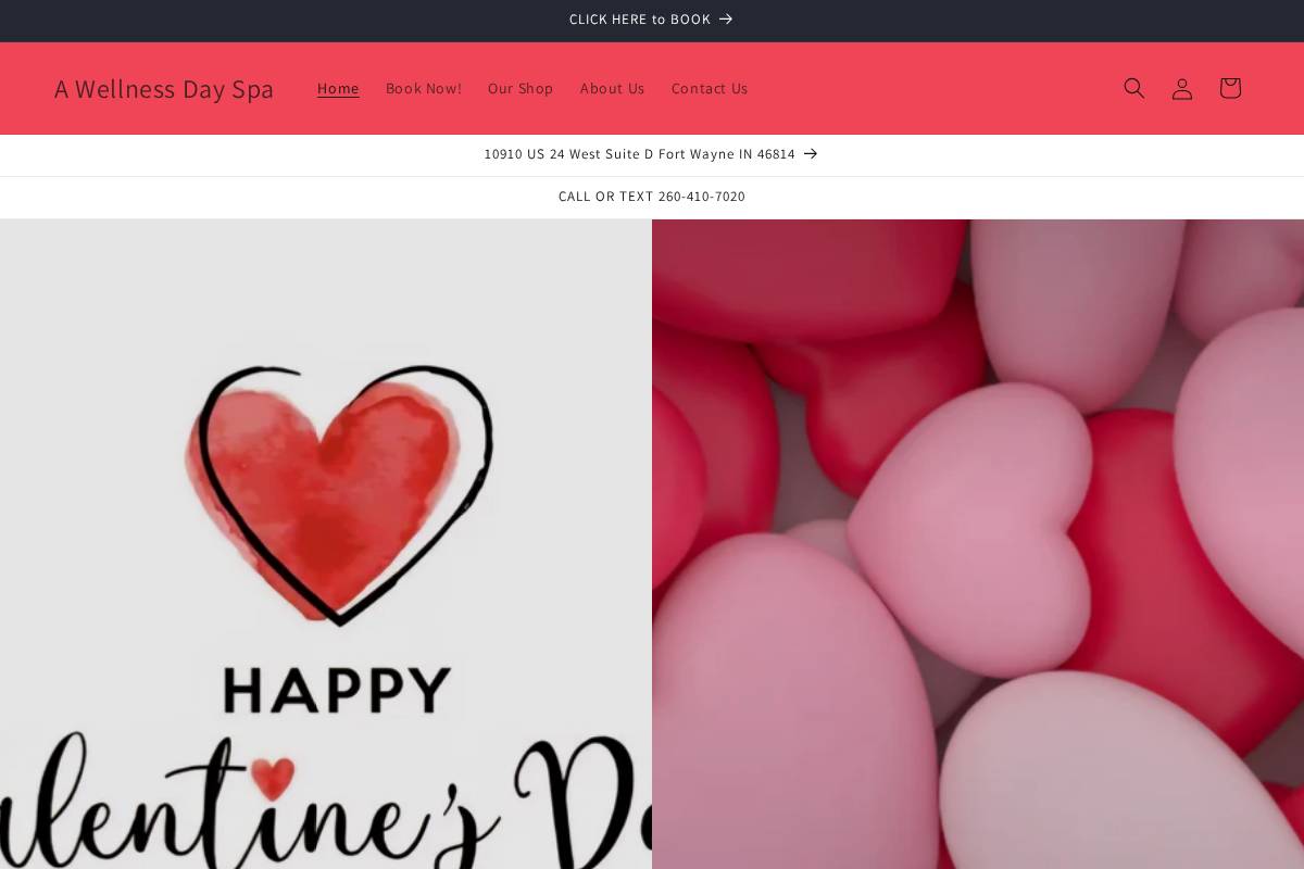 awellnessdayspa.com homepage screenshot