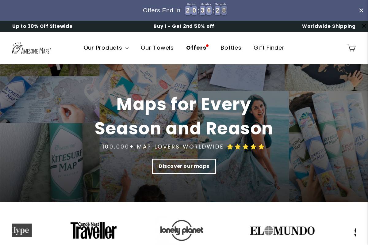 Awesome Maps homepage screenshot