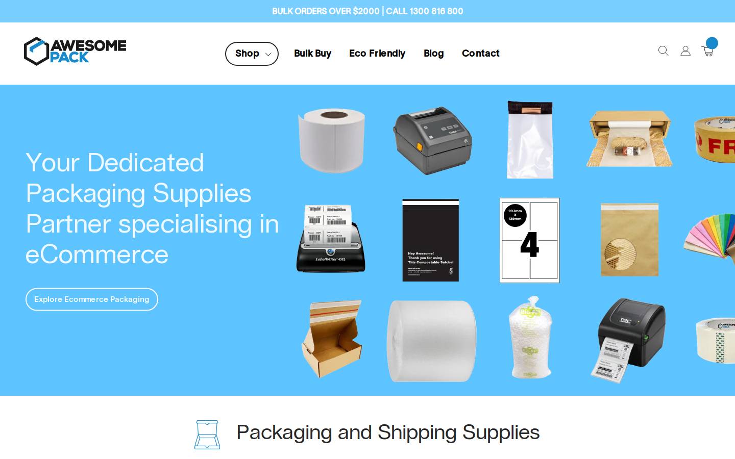 awesomelabels.com.au homepage screenshot