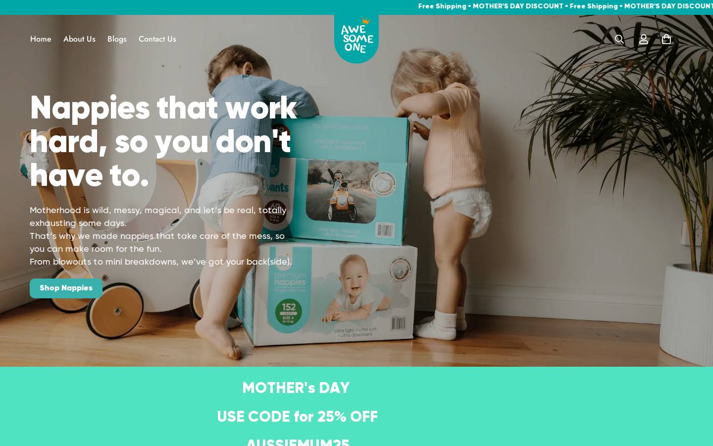 awesomeone.com.au homepage screenshot