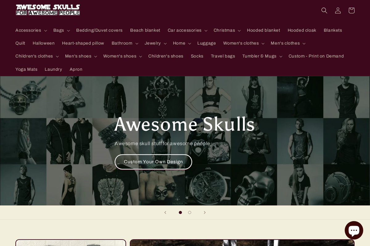 awesomeskulls.com homepage screenshot