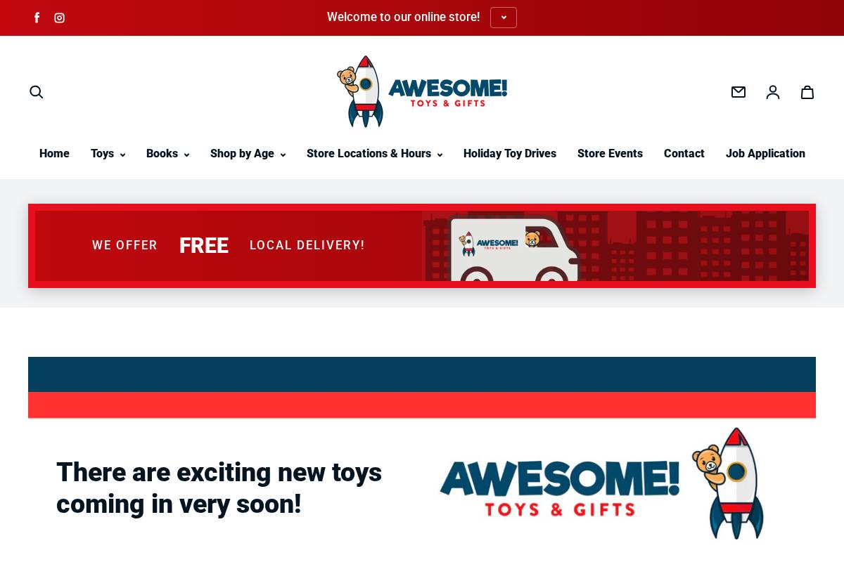 awesometoys.com homepage screenshot