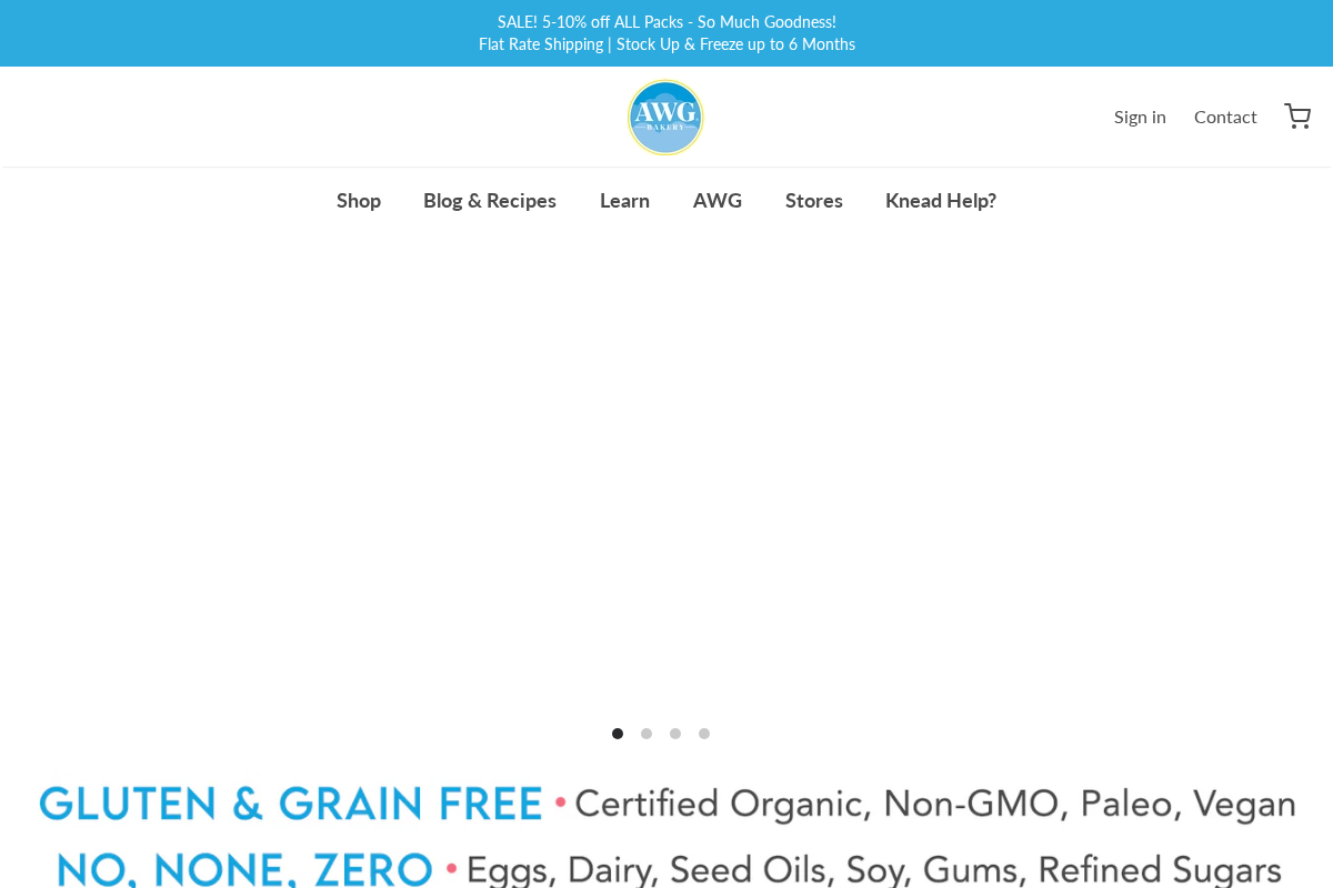 AWG Bakery homepage screenshot