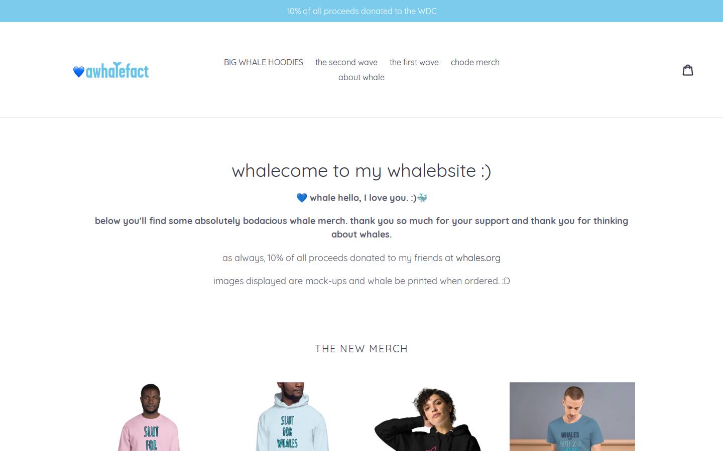 awhalefact.com homepage screenshot