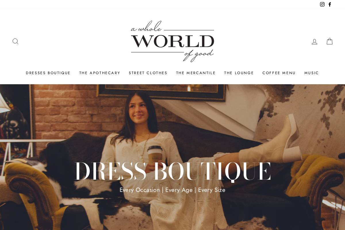 awholeworldofgood.com homepage screenshot