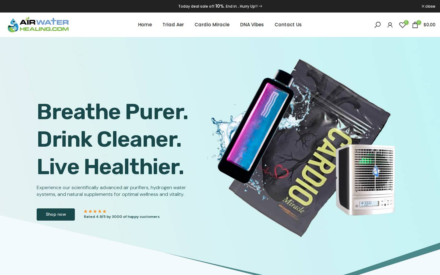 awhshop.com homepage screenshot