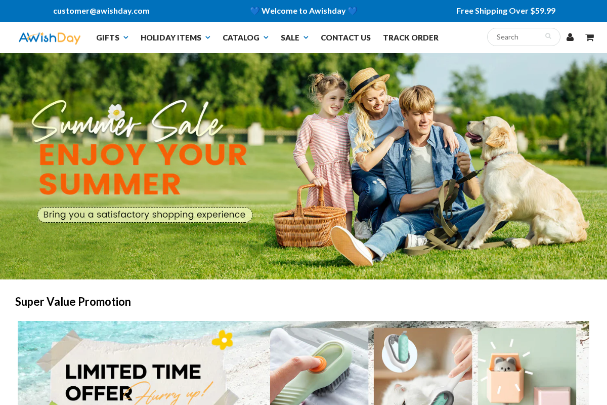 Awishday homepage screenshot