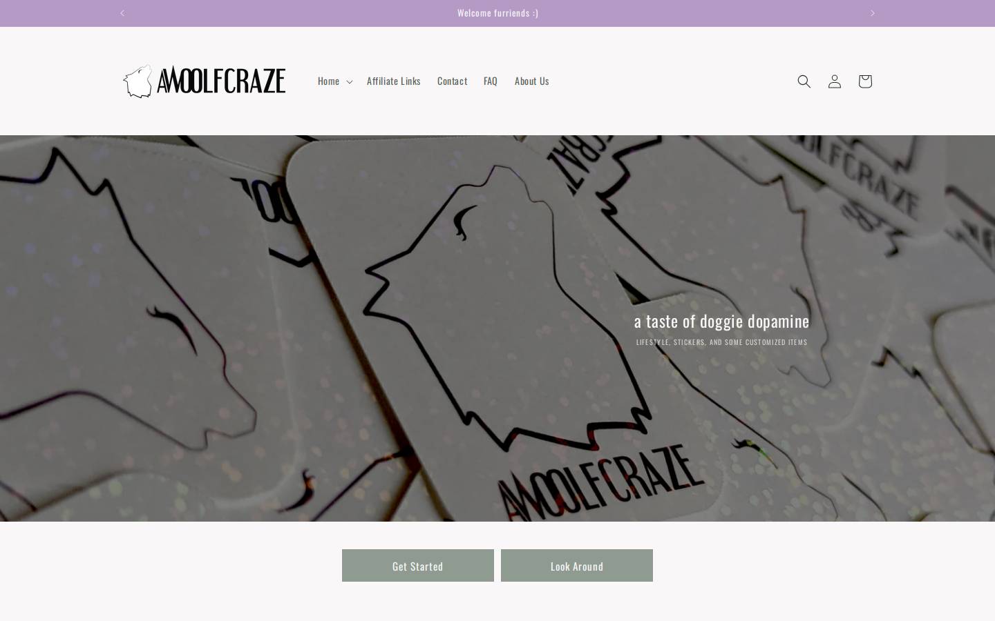 awoolfcraze.com homepage screenshot