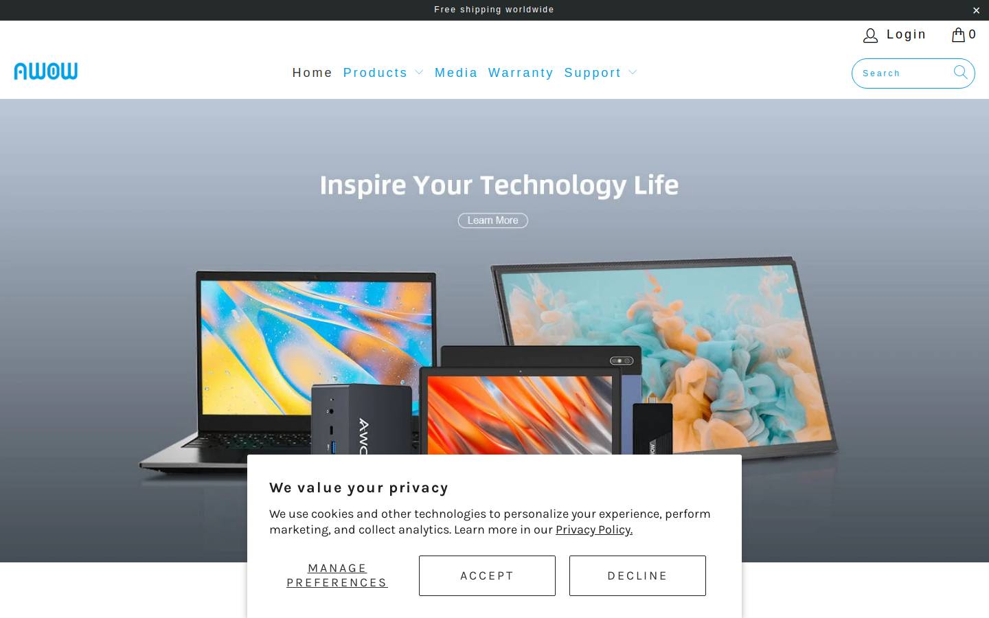 awowtech.com homepage screenshot
