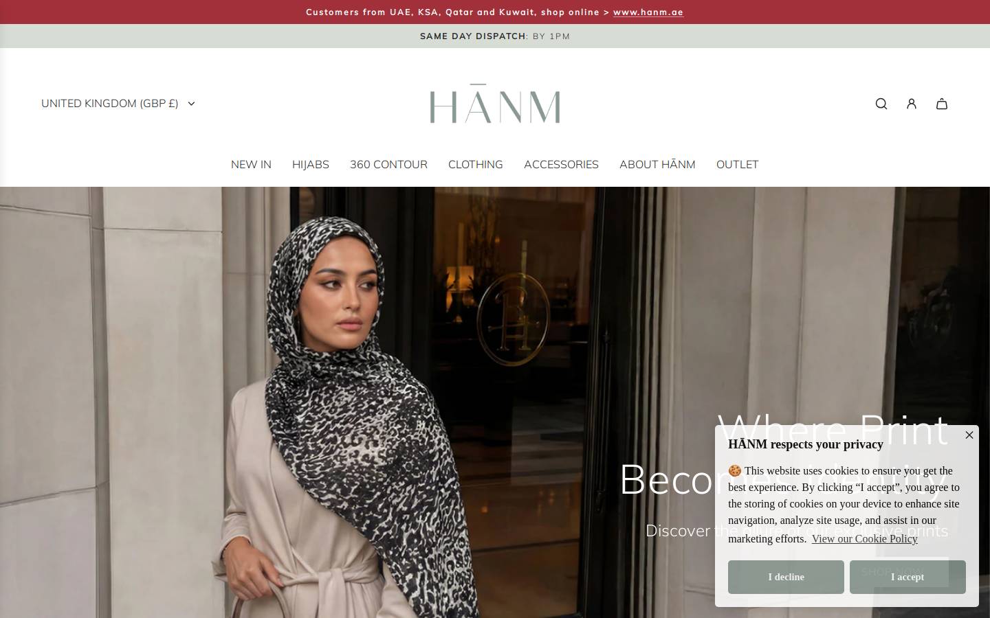 awrahijabs.com homepage screenshot