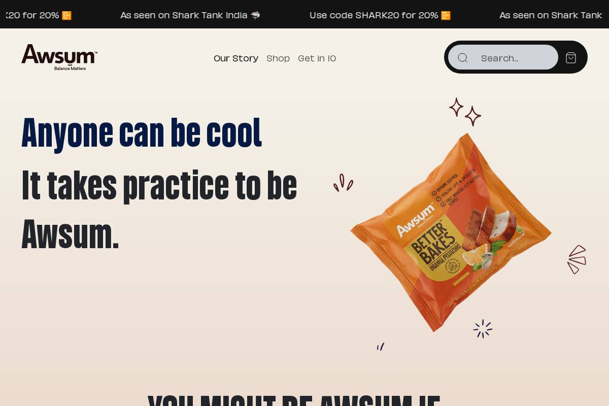 awsum.life homepage screenshot