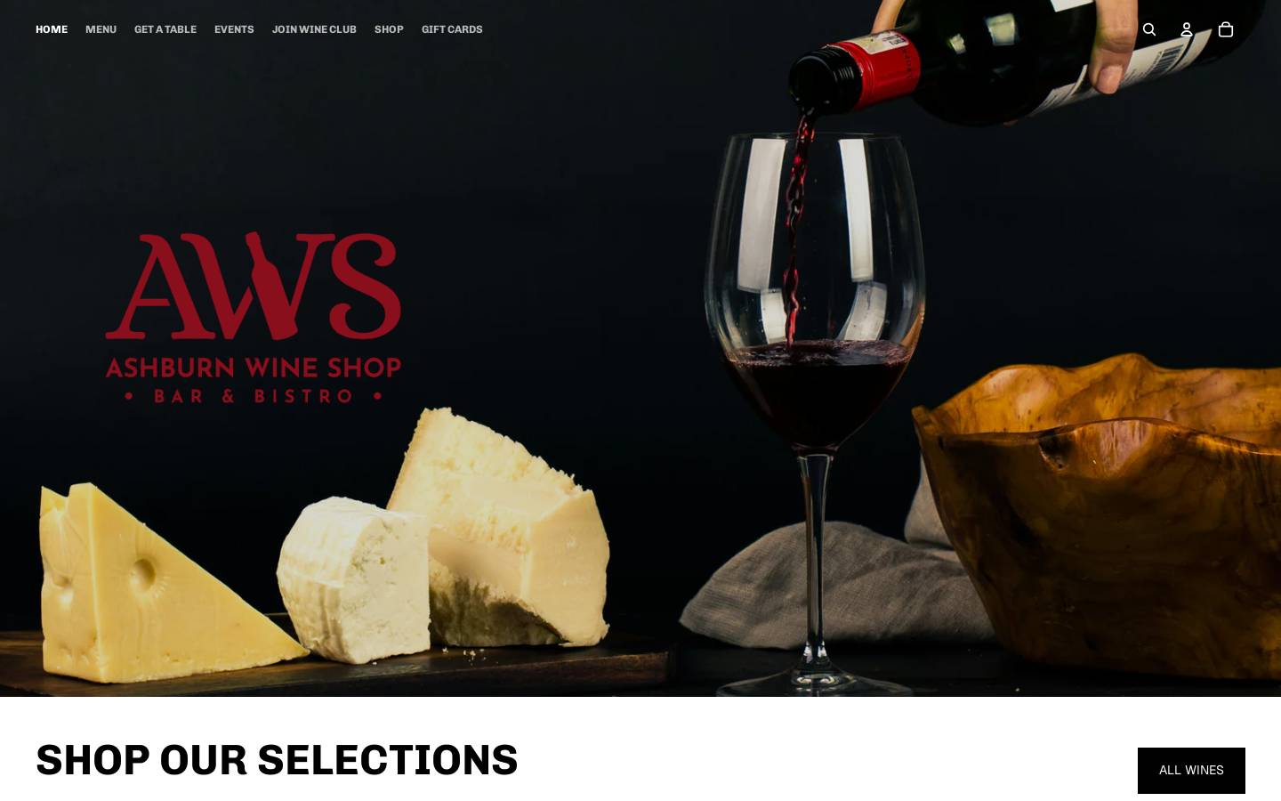 awswine.com homepage screenshot