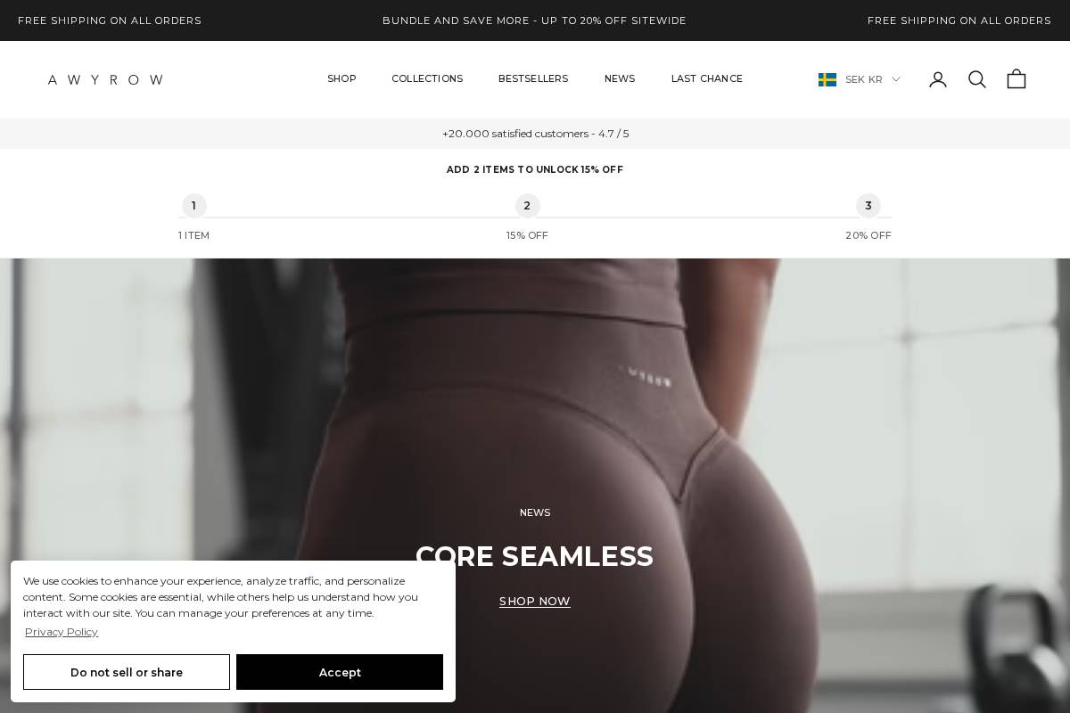 Awyrow homepage screenshot