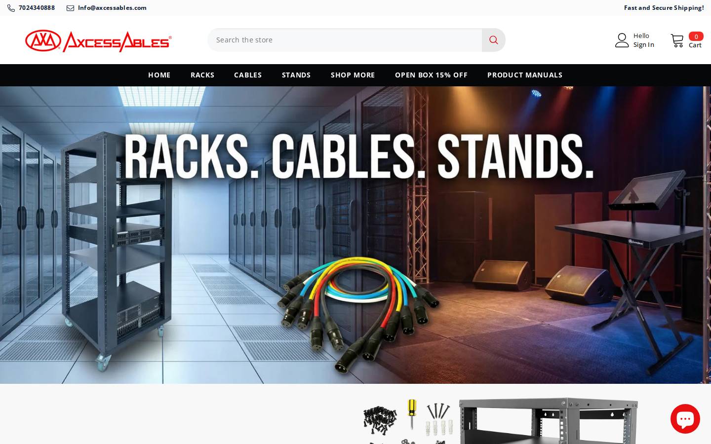 axcessables.com homepage screenshot