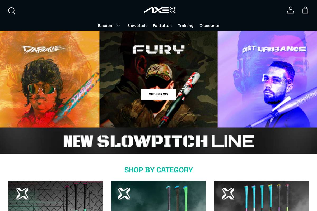 Axe Bat homepage screenshot