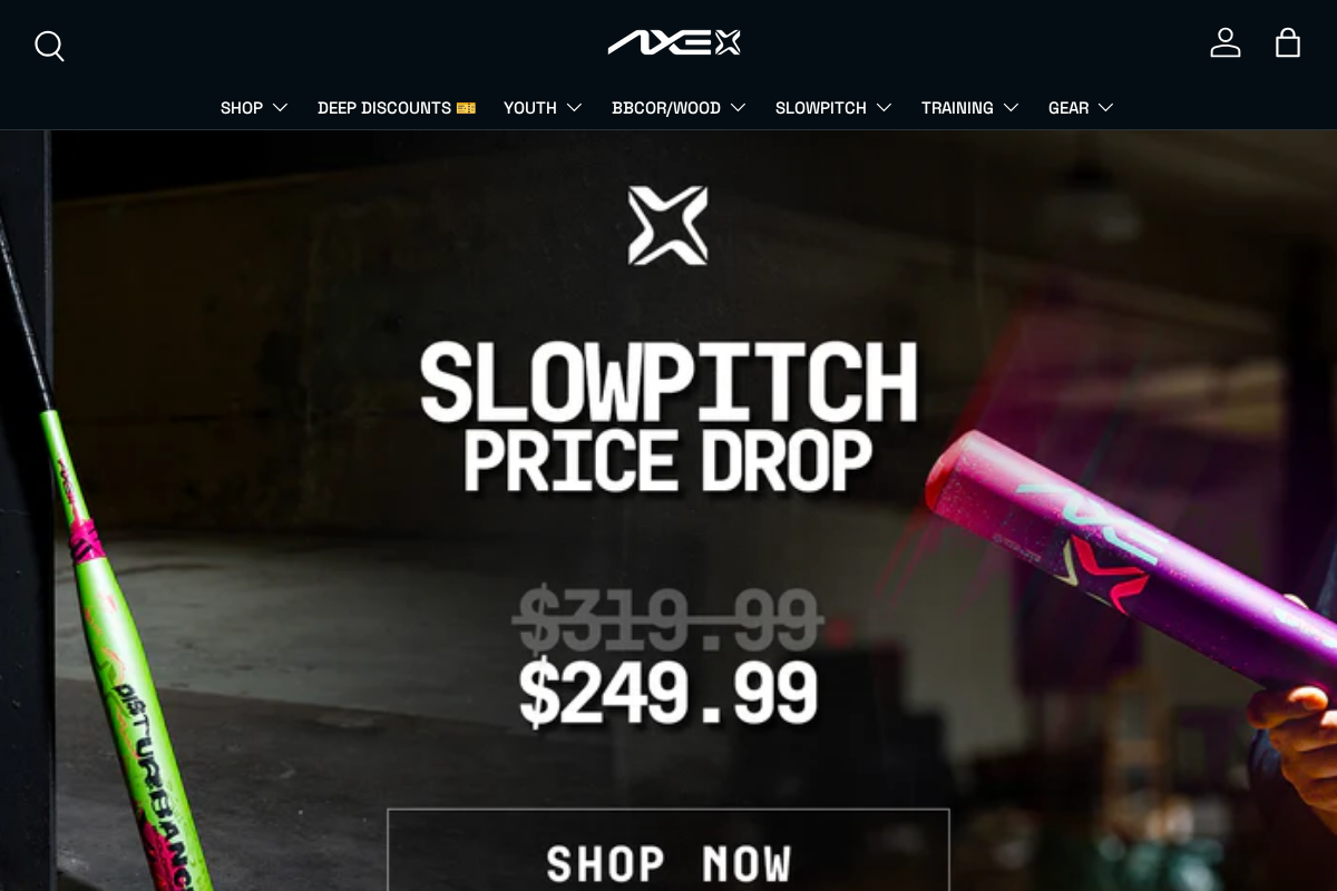 Axe Bat homepage screenshot