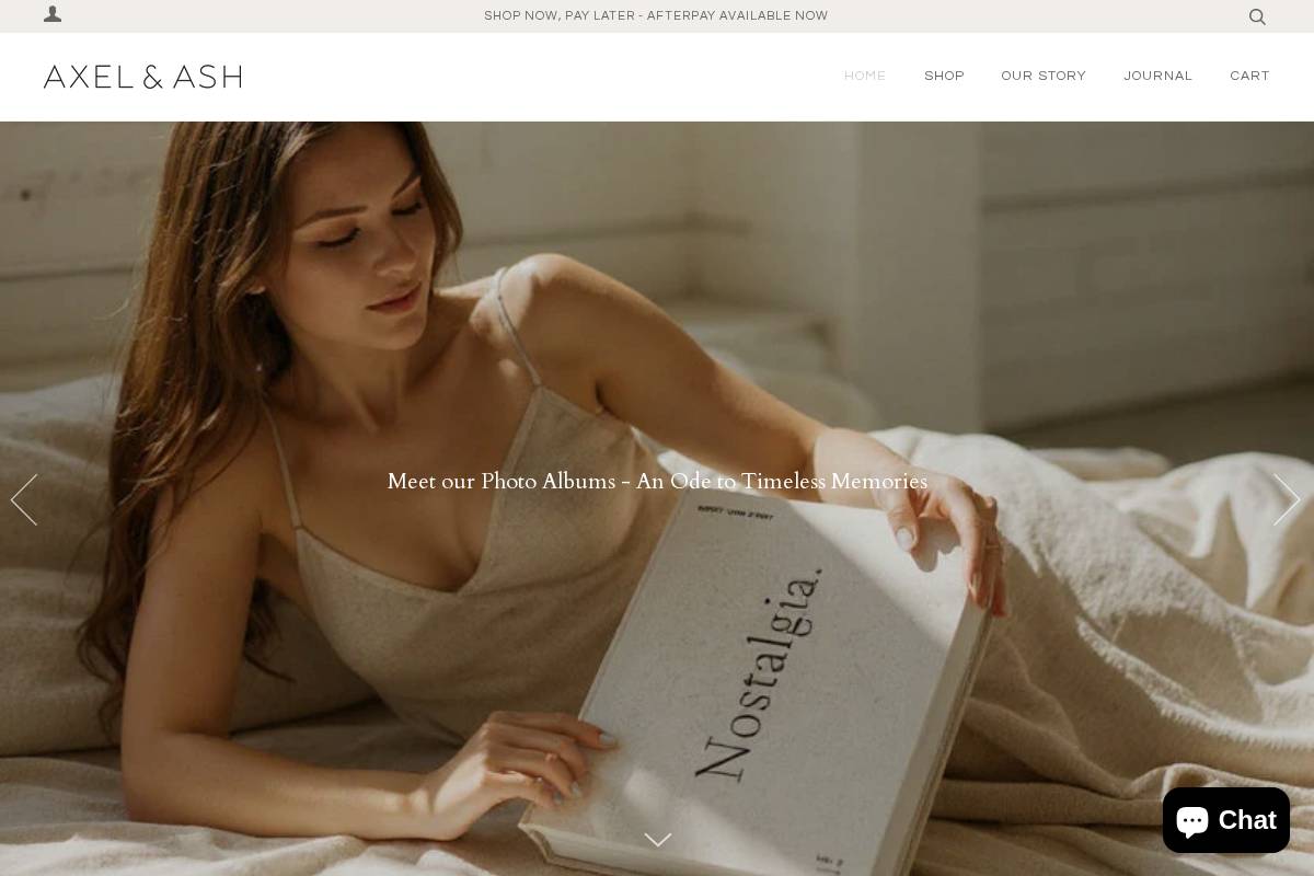 axelandash.com homepage screenshot